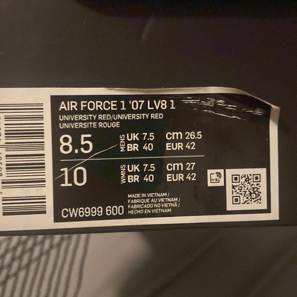 Red AirForce 1 - Picture 2 of 4